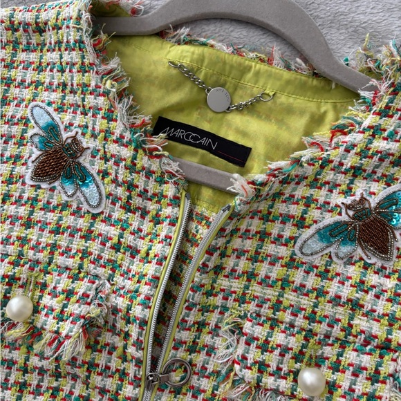 Marc Cain Green and Red Blazer size 12 - Picture 3 of 5